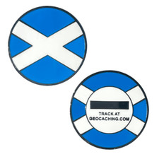 Scotland Flag Micro Geocoin -