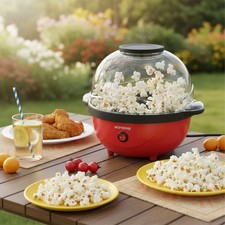 Popcorn Maker Machine Electric Popper Healthy Snack Fat-Free Popper Serving Bowl