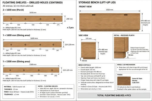 Custom made solid oak storage - custom,