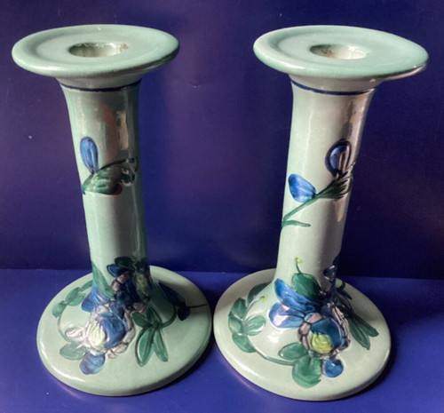 Pottery hand painted green - pottery,