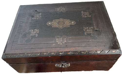 Antique writing desk - desk, paper