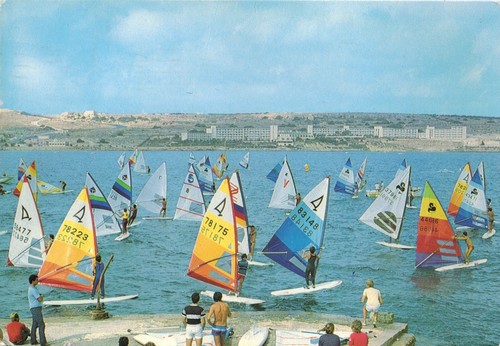 Postcard board sailing - postcard,