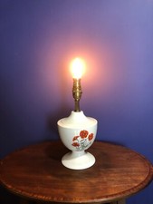 vintage holkham Art Pottery  table Light  lamp flower design England 