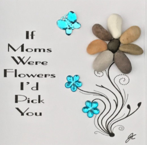 Mom pebble art picture gift - pebble,