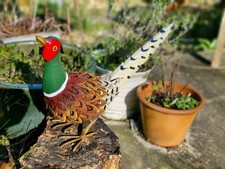 Pheasant garden sculpture - garden,