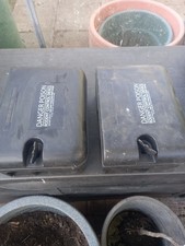 2 RAT BAIT STATIONS USED BLACK