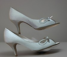MAGRIT - LADIES  SHOES . OYSTER SATIN  PEEP TOE  - SIZE 5.5  -  Unworn.
