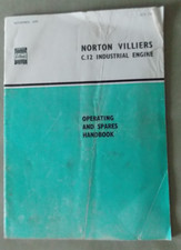 NORTON VILLIERS C.12 INDUSTRIAL ENGINE OPERATING AND SPARES HANDBOOK,NOV 1970