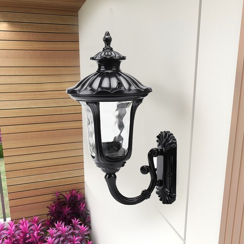 Glass outdoor wall lantern - glass,