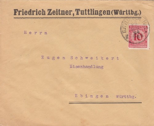 Tuttlingen envelope 1924 - tuttlingen,,