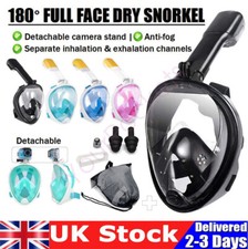 Kids Adults Snorkel Face Mask Swimming Scuba Set Full Anti-Fog Diving For Gopro
