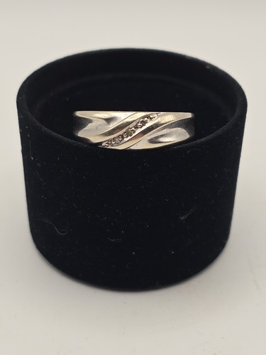 Mens white gold and - and, diamond