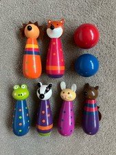 Wooden Animal Skittles Orange Tree Toys For Toddlers 3-4-5 Years