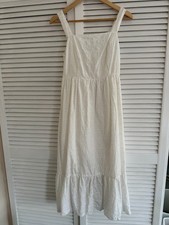 Matalan white broderie anglaise midi maxi dress size 10 BNWOT