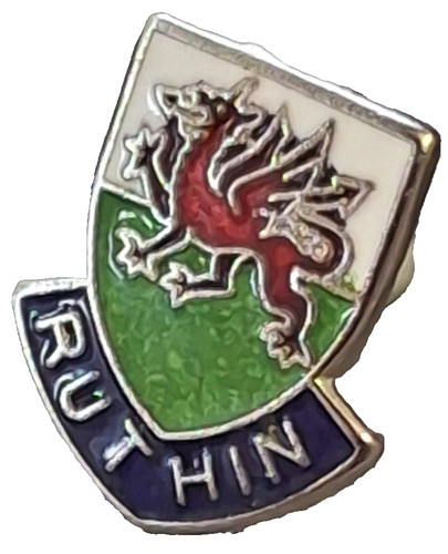 Ruthin town small pin - small,