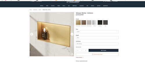 Crosswater brushed brass - crosswater,