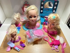 Hair Styling dolls Heads Hairdressing bundle - Barbie, Sparkle salon makeover