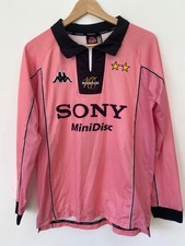 Juventus 1997/98 Retro Shirt Zinedine Zidane Pink Long Sleeve Size M