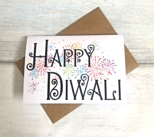 Happy diwali greeting card - happy,