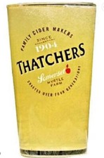 THATCHERS PINT CIDER GLASS MANCAVE BIRTHDAY CHRISTMAS BREWERIANA MANCAVE GIFT