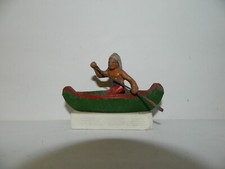VINTAGE WENDAL ALUMINIUM INDIAN IN CANOE