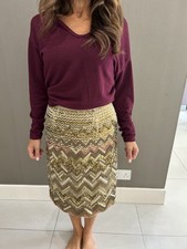 Mulberry Beaded Pencil Skirt