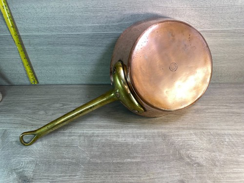 Antique hammered copper saute - antique,