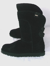 Stunning EMU Australia Charlotte Black Sheepskin Boots Size 7 UK Excellent