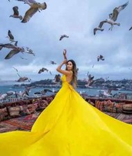 Long Flowy Dress for Photoshoot, Photoshoot Dress, Flying Dress for Photoshoot