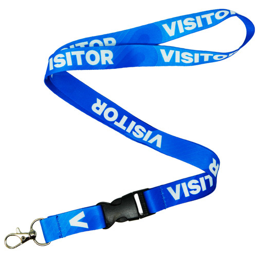 Visitor lanyard blue business - visitor,