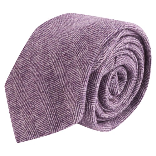 Purple herringbone wool - purple,