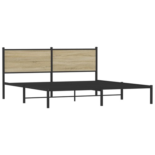 Metal bed frame with - frame, headboard
