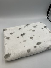 Primark baby white grey Clouds Fleece Pram Size Blanket Used