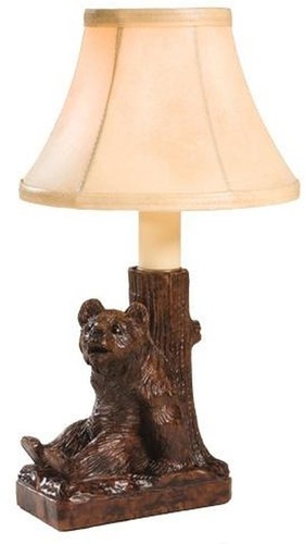 Adorable rustic bear lamp - bear, |