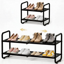 Expandable metal shoe rack - expandable,