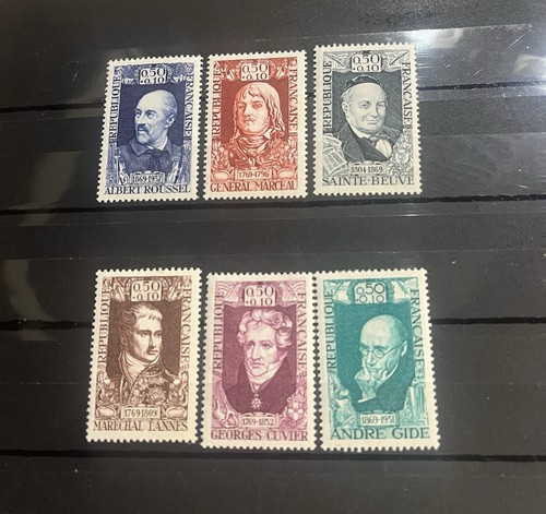 Old french stamps celebrities - french,