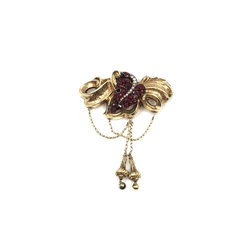 Antique biedermeier brooch - biedermeier,