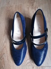 Navy Leather Size 39 Women's