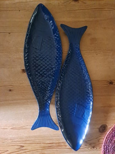Beautiful blue fish melamine - blue,