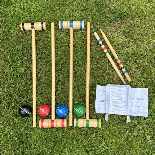 Wooden croquet set player - wooden, 4