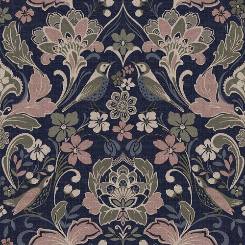 Damask wallpaper glitter - wallpaper,