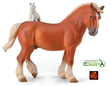 Draft Horse with Cat Toy Model Figure by CollectA 88916 Brand New