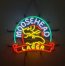 Moosehead Lager Deer Beer Neon