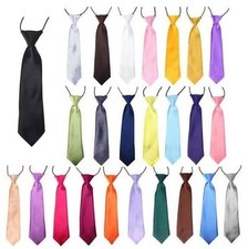 Boys Children Kid Satin Elastic Neck Tie Wedding Prom School Tie world book day