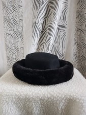 Whiteley Hat Black Faux Fur