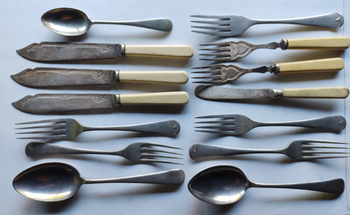 14x vintage cutlery - 14x,