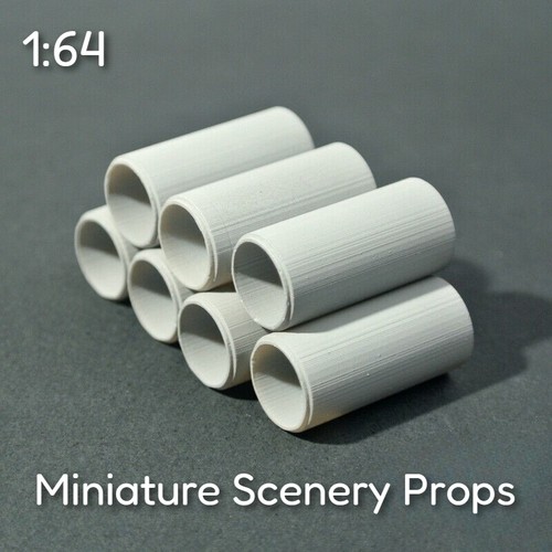 Scale concrete pipes - 1:64,