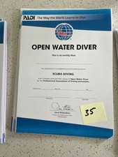PADI Certificate  Open Water Diver