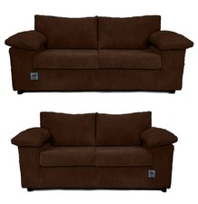 Amalfi Jumbo Cord Fabric Sofa  3 Seater & 2 Seater + Matching Footstool
