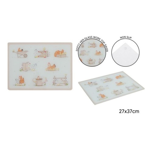 Worktop saver dotty hen glass - worktop,